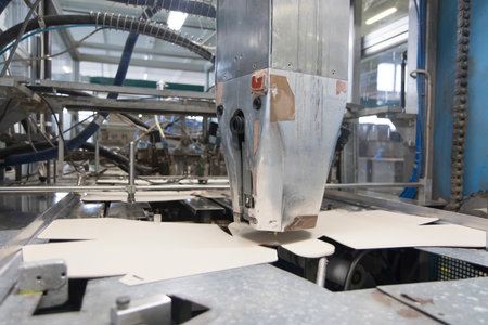 CNC automatic milling machine. CNC automatic milling machine. Industrial background.