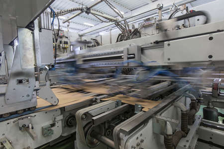 Production line of the CNC automatic woodworking machine. CNC automatic woodworking machine.の写真素材