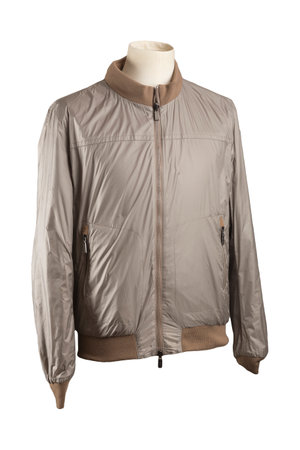Men's jacket isolated on a white background. Clipping path included.の写真素材