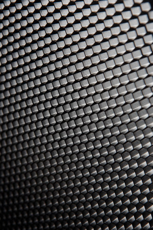 Abstract background of carbon fiber. Close-up. Selective focus.の写真素材