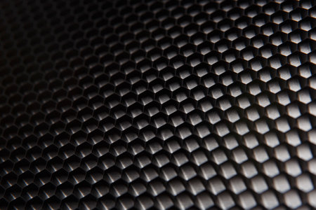 abstract metal grid background. hexagon pattern. close up.の写真素材