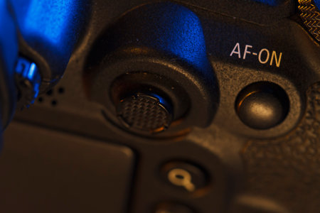 Extreme close up on a digital photocamera parts.の写真素材
