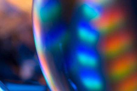 Colourful abstract with tones of orange and blue.の写真素材