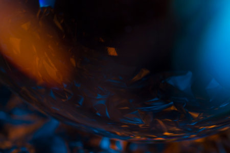 Colourful abstract with tones of orange and blue.