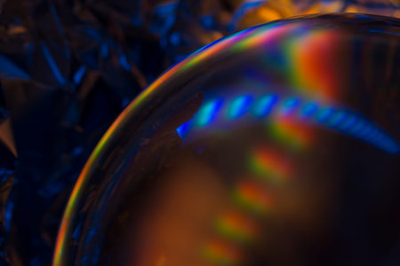 Colourful abstract with tones of orange and blue.