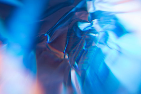 Colourful abstract with tones of orange and blue.