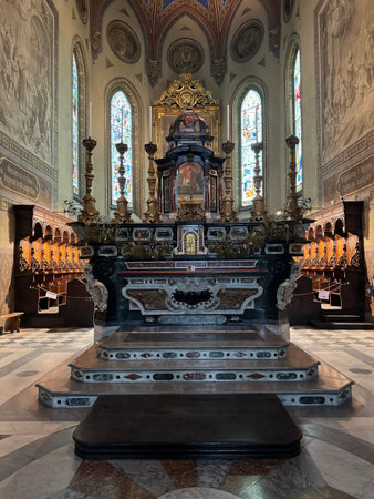 Interior of the Basilica of St. Francis of Assisi in Zagreb, Croatiaの写真素材