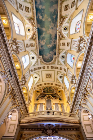 Notre-Dame Basilica-Cathedral of QuÃ©bec City, a historic and iconic landmark with stunning...