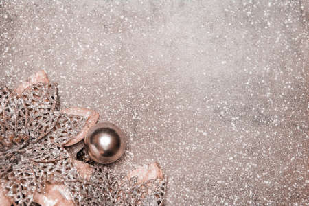 Christmas mockup background with silver and gold theme.の写真素材