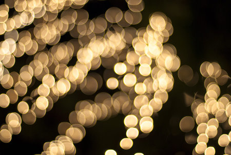 lights lit on festival, Bokeh at night.