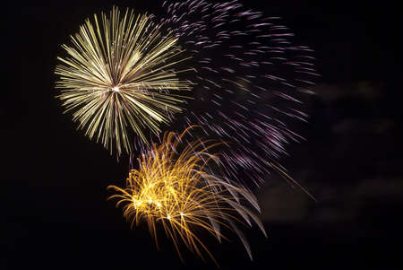 spectacular fireworkの写真素材