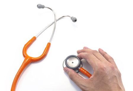 orange Stethoscope,isolatedの写真素材