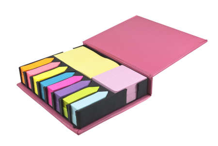 color set of bookmarks and memos, isolatedの写真素材
