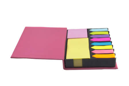 color set of bookmarks and memos, isolatedの写真素材