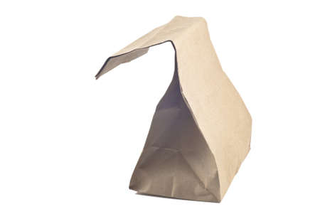 Paper bag on white background,isolatedの写真素材