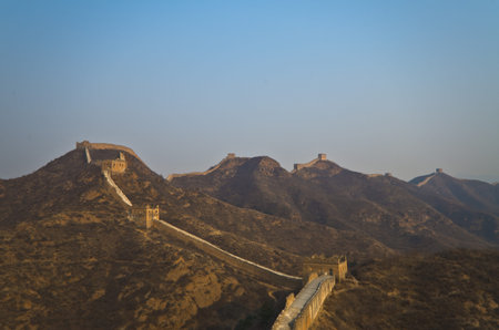 Great Wall of China at Sunny Day.の写真素材