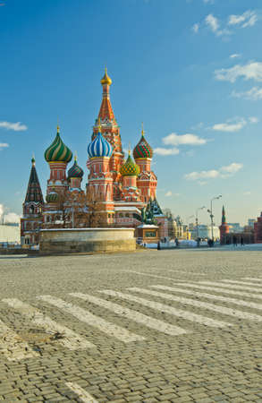 Saint Basil's Cathedral, at Red Square, Moscow, Russiaの写真素材
