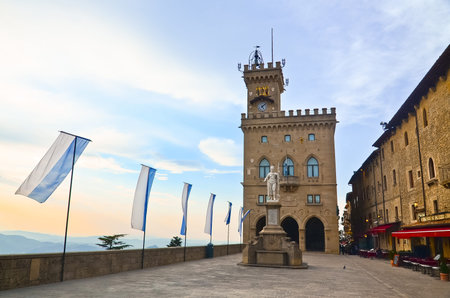 Central square of San Marino, Italyのeditorial素材