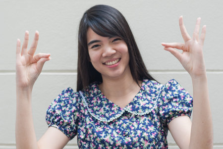 Young and beautiful asian woman with smilingの写真素材