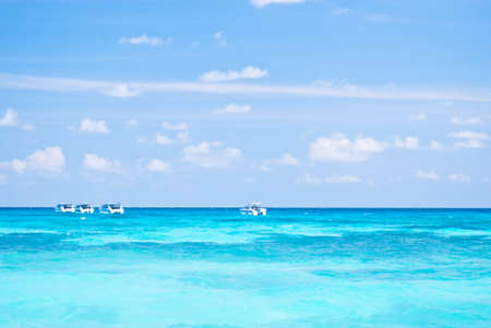 Beautiful blue sea ,blue sky from tachai island in Thailandの写真素材