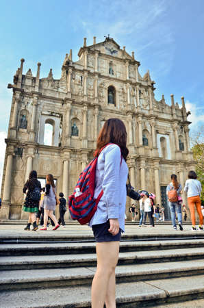 ruin of St.Paul church, macau, chinaのeditorial素材