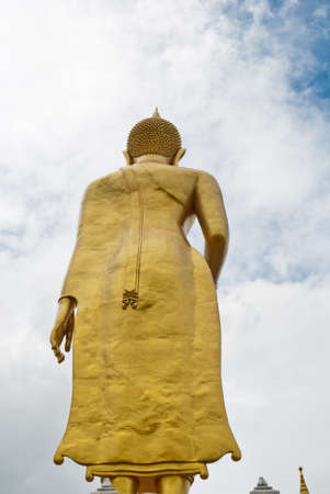 Temple at Hat Yai Thailand (Standing Buddha)の写真素材