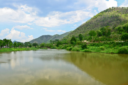 Kao Chon waterfall, Suan Phueng, Ratchaburi, Thailandの写真素材