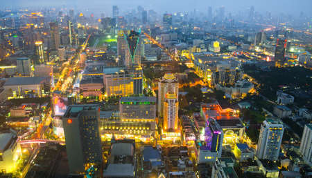 BANGKOK, THAILAND - SEP 15. Panorama view over Bangkok on September 15, 2012 in Bangkok, Thailand. Bangkok is the biggest city in Thailand with 7,02 million inhabitants.のeditorial素材