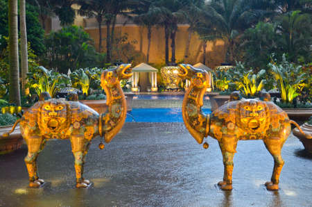 MACAU - MAY 9:Visitors outside Casino on May 9 2013 in Macau, China.Macau is the gambling capital of Asia and is visited by over 25 million people every yearのeditorial素材