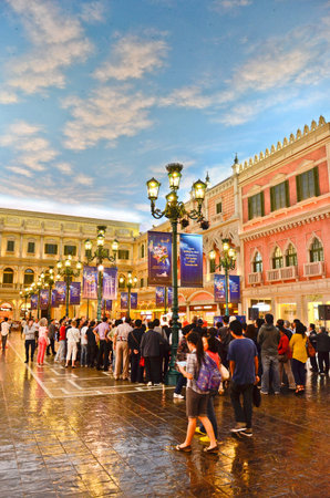 Cotai Strip, Macau, China - May 8th 2013 : The Venetian Hotel, Macao - The famous shopping mall,...
