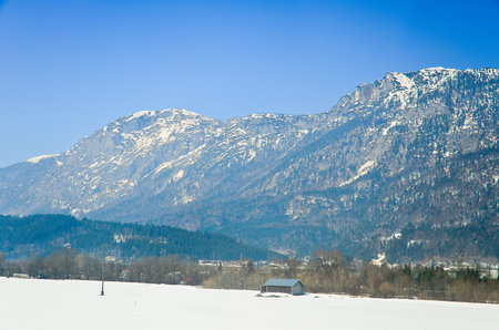 Mountains ski resort Innsbruck Austria - nature and sport backgroundの写真素材