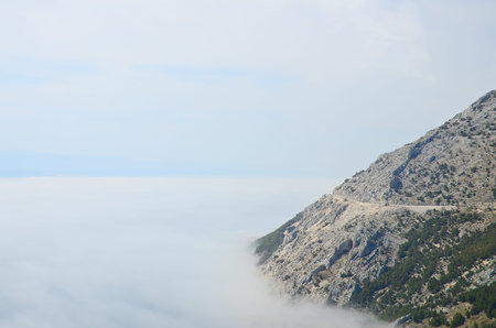 view from Croatia's highway, adriatic seaの写真素材
