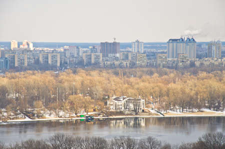View of Dnieper river, Kiev, Ukraineの写真素材
