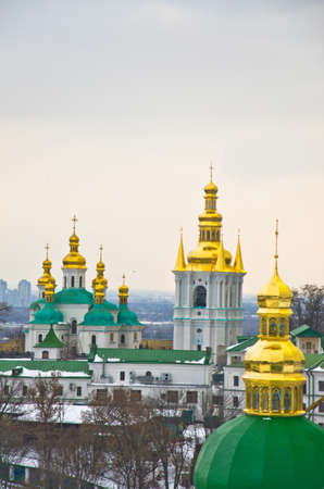 Famous Pechersk Lavra Monastery in Kiev, Ukraineの写真素材