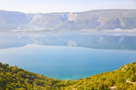 view from Croatia's highway, adriatic seaの写真素材