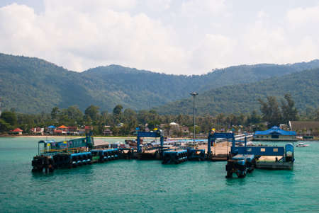pier at nathon ko samui thailand.のeditorial素材