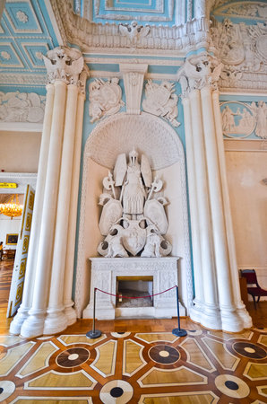 ST.PETERSBURG, RUSSIA - MARCH 4: Interior of State Hermitage on March 4, 2012 in St.Petersburg, Russia. State Hermitage was founded in 1764. Now it is largest in Russia and one of largest museumsのeditorial素材