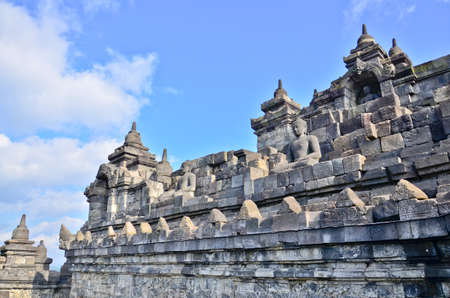 Details in Borobudur unesco heritage site, Java, Indonesiaの写真素材