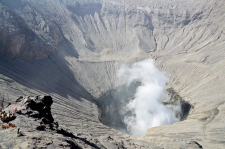 Crater of Bromo vocalno, East Java, Indonesia