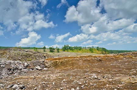 Volcano Merapi on the island of Java, Indonesiaの写真素材
