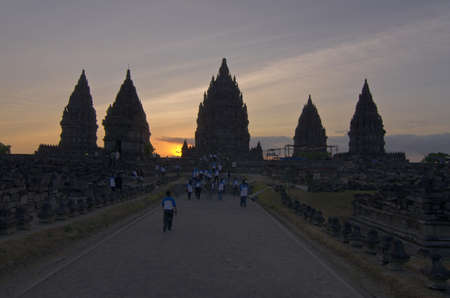 YOGYAKARTA, INDONESIA - OCT 12: Vahana temple for to Shiva vehicle in Candi Prambanan or Candi Rara Jonggrang on October 12, 2013 in Yogyakarta, Indonesia. It is the largest Hindu temple in Indonesia.のeditorial素材