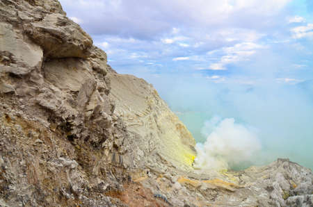 Kawah Ijen Volcano,Java islandの写真素材