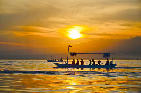 sunrise at Lovina beach Bali Indonesiaのeditorial素材
