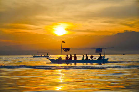 sunrise at Lovina beach Bali Indonesiaのeditorial素材