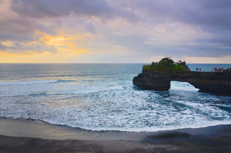 The Tanah Lot Temple, the most important indu temple of Bali, Indonesia.の写真素材