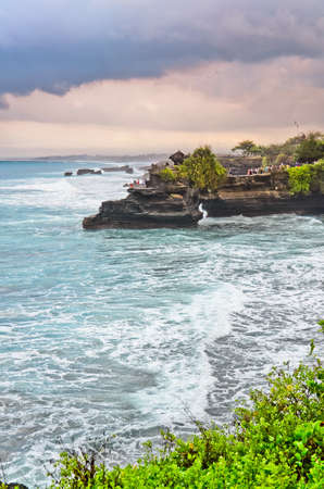 The Tanah Lot Temple, the most important indu temple of Bali, Indonesia.の写真素材