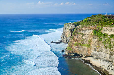 Coast at Uluwatu temple, Bali, Indonesia.の写真素材