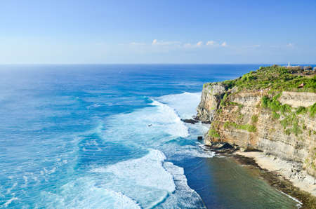 Coast at Uluwatu temple, Bali, Indonesia.の写真素材
