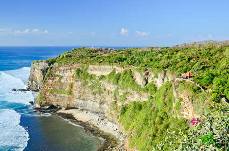 Coast at Uluwatu temple, Bali, Indonesia.の写真素材
