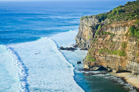 Coast at Uluwatu temple, Bali, Indonesia.の写真素材